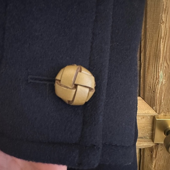 Tory Burch Navy Double Faced Wool Overcoat - Picture 11 of 16